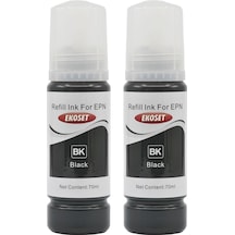 Ekoset Epson L3160 Siyah Uyumlu Mürekkep 70 ML 2'li Set 103 Serisi