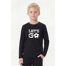 Fyk Kids Yuvarlak Yaka Uzun Kollu Baskı Detaylı Erkek Çocuk Sweatshirt Siyah