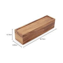 5 Bölmeli, Büyük Çay Kutusu, Sert Ahşap, 38,7 X 9,5 X 10,2 Cm, L Aeropress