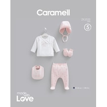 Caramell Love Bunny 5'li Hastane Çıkışı Zıbın Seti Pembe renkli
