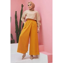 1155-Acelina Pantolon Etek Hardal Çok Renkli