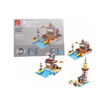 Ausini Assembling Master 573 Parça 3 İn 1 İskele Ve Deniz Feneri Kırmızı