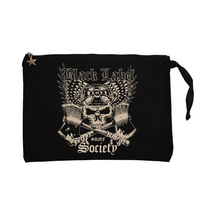 Black Label Society Skull Classic Astarlı Cüzdan / El Çantası Siyah