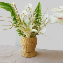 Siparişbox 18x10cm Rattan Vazo Bambu