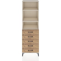 Hyperion Dolap 3 Raflı 5 Çekmeceli 60x44x195 Aytaşı-çam Aytaşı