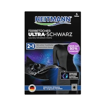 Heıtmann 2'si 1 Arada Boyama Bezleri Ultra Siyah Pürüzlü Siyah Kıyafetler İçin Renk Tazeleme Ve Bakım Yüksek Kaliteli Tekstil Boyasına Sahip Boya Bezleri Çamaşır Makinesinde Kullanım İçin 6 Çok Renkli