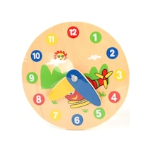 Ahşap Sevimli Oyuncak Saat - Küçük