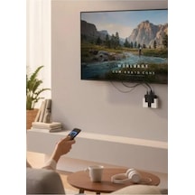 12x3 Cm Yapışkanlı Duvara Asılabilir Uydu Android Tvbox Saklama Duvara Montaj Kutusu Organizer Raf Beyaz