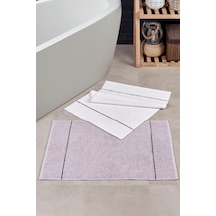 Valona 50x70 Cm 2'li Ayak Havlusu/banyo Paspası Gri-krem Gri - Krem