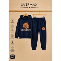 Overmax Capybara Baskılı Kapüşonlu Çocuk Eşofman Takımı 3-12 Yaş Lacivert Üst- Lacivert Alt - 916032676 Lacivert Üst- Lacivert Alt