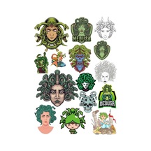 Medusa Sticker Set 14 Parça Telefon, Tablet, Defter, Laptop Sticker