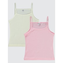 Civil Girls Kız Çocuk 2'li Atlet Set 2-10 Yaş Ekru-pembe Ekru-pembe Ekru - Pembe