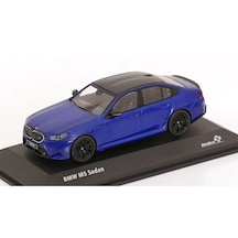 1:43 Ölçek Solido 2024 Bmw M5 Sedan Marina Bay Blue Diecast Metal Minyatür Model Araba 10cm
