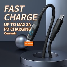 Store Pd60w Hızlı Şarj Kablosu, Led Ekranlı, 480mbps Type-c To Type-c Kablo, Usb C - Usb C Erkek - Erkek Kablo Tip C To Tip C 1 Metre U05cc3-st
