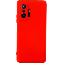 Xiaomi Mi 11t Pro Uyumlu Kılıf Nano İçi Kadife Silikon - Kırmızı