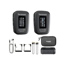Saramonic Blink500 Pro B1 2.4g Dslr Kameralı Telefonlar İçin Kablosuz Yaka Yaka Mikrofon Sistemi Video Kaydı İçin Kondenser Klipsli Mini Mikrofon Mikrofonlar Vlog Verici Alıcı Şarj Kutusu İle