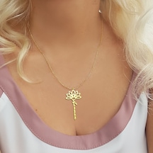 Vaoov 925 Ayar Gümüş Lotus Isim Kolye (473484014)