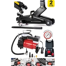 Stilmax 7301st 2 Ton Timsah Kriko + Çakmaklı Hava Kompresör Seti