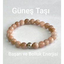 Fy Doğaltaş Güneş Taşı Bileklik 8mm Ekru
