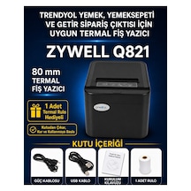 Zywell Q821 Termal Fiş Yazıcı Usb+ Ethernet Siyah Otomatik Kesici