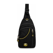 Seventeen Unisex Spor Çok Bölmeli Çapraz Askılı Body Bag Siyah-sarı