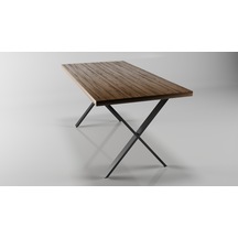 X Model Metal Ayak Seti Siyah Metal Masa Ayağı