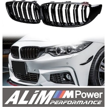 Bmw F32 2013 2020 Piano Black Çift Çıtalı Ön Panjur Böbrek Seti Uyumlu Değişim Parça