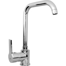 Lavabo Bataryası Güven Safir 9613 Dik Kuğu Eviye Bataryası Gümüş Krom