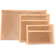 Homyl 3 Adet Barbekü Izgara Torbaları Örgü Kese Bakır Bakır Çok Renkli