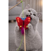 Mutlu Kelebek Kedi Oltası - Kedi Otlu Oyuncak