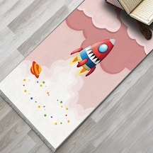 Evaşk Çocuk Seccadesi Namazlık Dokuma Halı Kaymaz Muslumana Seccade50 x 90 PEMBE 1EVASK416P66