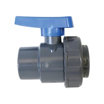 Ball Valve 1 1/4". Single Union Bspt. Plastic. Grey