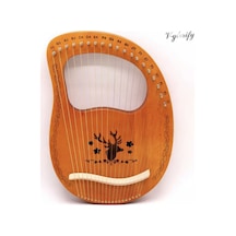 Puka Mini Arp 19 Dize Lir Masif Maun Ağacı Lyre Gigbag Çantalı