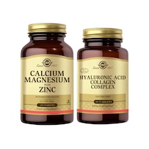 Solgar Calcium Magnesium Plus Zinc 100 Tablet + Hyaluronic Acid Collagen Complex 30 Tablet