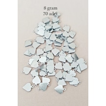Tedar Oya Abiye Bileklik Kolye Pleksi Metalik Plastik Pul Gümüş Renk 8 Gram 70 Adet - Bnc530 Najmaddin (No:1) 8.5Cm X 10.5 Cm