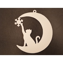 Mini Kedi Figürü Sevimli Ev Dekoratif Obje Yılbaşı Ağaç 10cm