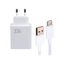 33 Watt Turbo Usb Şarj Başlık Adaptörü + Type-c Kablo, 1 Metre, Qc 3.0 Hızlı Şarj Göstergeli, Weko