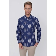 Efor G 1515 Slim Fit Lacivert Spor Gömlek Lacivert