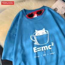 Noıssey Urban Pop Graphic Kadın Tişört Koleksiyonukod 5208 Bebe Mavi