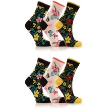Miorre 6'Lı Bayan Çiçekli Çorap