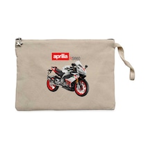 Aprilia Rs660 Krem Clutch Astarlı Cüzdan / El Çantası