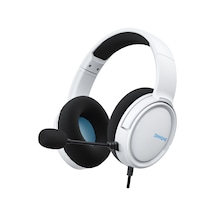 Hombey Beyaz Kablolu Oyun Kulaklığı, 50mm Surround Ses, Gürültü Engelleme Mikrofon, Pc/dizüstü Uyumlu, Uzun Süre Konforlu