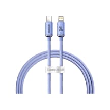 Baseus Crystal Shine 20W 120 CM Type-C to Lightning Şarj Kablosu Mor