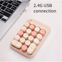 Kablosuz Retro Numpad 18 Tuşlu Numerik Muhasebe Ofis Klavyesi
