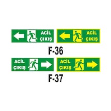 Fosforlu & Düz Levha Yönlendirme Acil Çıkış Kapısı