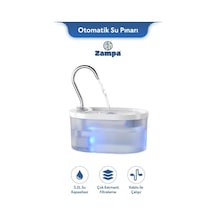 Zampa Pwf-01 Oval Pet Otomatik Su Pınarı 3.2l - Kediler Ve Köpekler İçin Taze Su Çözümü