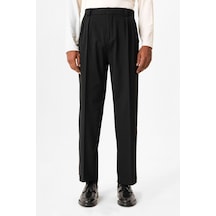 Antioch Yüksek Bel Pileli Relaxed Fit Baggy Erkek Pantolon Siyah