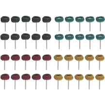 Yifomall 40 Adet T-tipi Mini Zımpara Taşlama Tekerleği - Çok Amaçlı Nylon Fiber Parlatma Başlığı