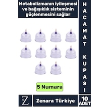Yüksek Kaliteli  Etkili Vakumlu Hacamat Kupası 5 Numara 10 Adet