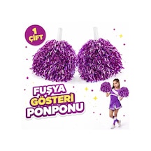 1 Çift 2 Adet Mor Renk 23 Nisan 19 Mayıs 29 Ekim Okul Gösteri Ponponları Ekstra Dolgun